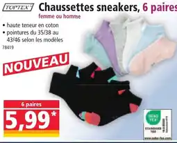 Norma TOPTEX Chaussettes sneakers offre