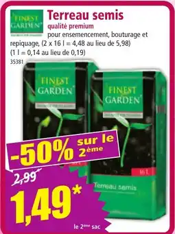 Norma FINEST GARDEN Terreau semis offre