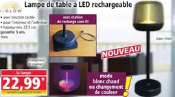 Norma Lampe de table à LED rechargeable offre