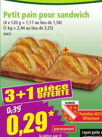 Norma Petit pain pour sandwich offre