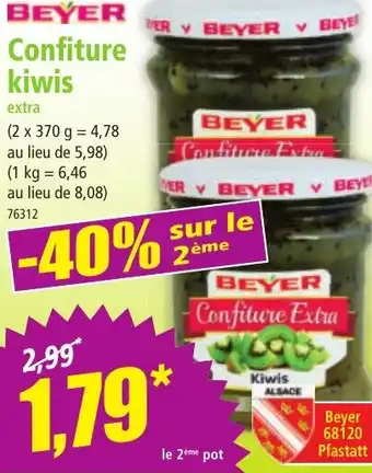 Norma BEYER Confiture kiwis offre