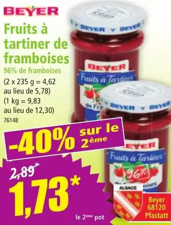 Norma BEYER Fruits à tartiner de framboises offre