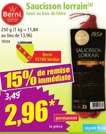 Norma BERNI Saucisson lorrain offre