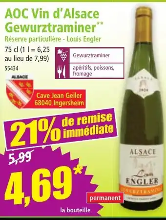 Norma AOC Vin d'Alsace Gewurztraminer offre