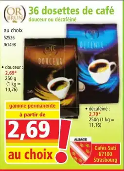 Norma OR 36 dosettes de café offre