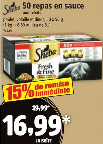 Norma SHEBA 50 repas en sauce offre