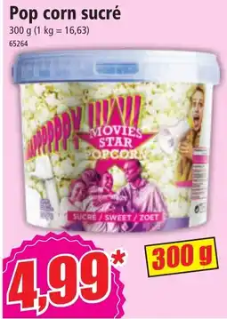 Norma Pop corn sucré offre