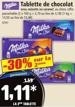 Norma MILKA Tablette de chocolat offre