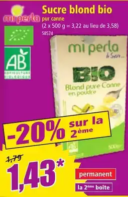 Norma MI PERLA Sucre blond bio offre