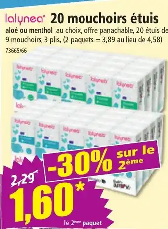 Norma LALYNEA 20 mouchoirs étuis sur le 2ème offre