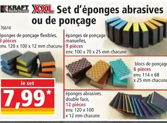 Norma KRAFT XXL Set d'éponges abrasives ou de ponçage offre