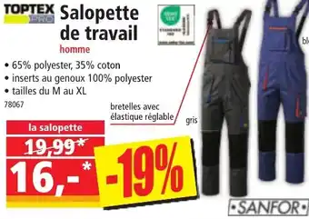 Norma TOPTEX Salopette de travail offre