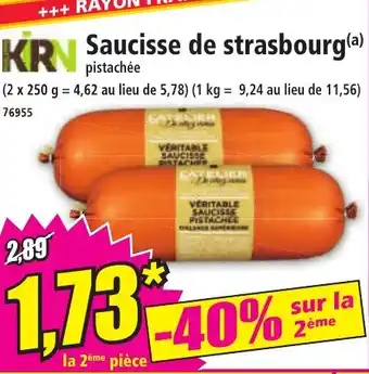 Norma KRV Saucisse de strasbourg offre