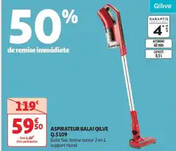 Auchan Supermarché QILVE Aspirateur balai offre