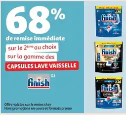 Auchan Supermarché FINISH Capsules lave vaisselle offre