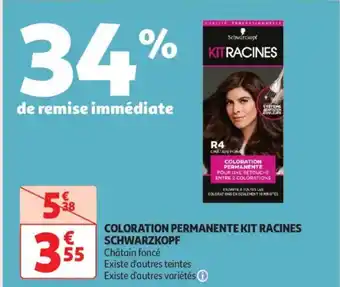 Auchan Supermarché SCHWARZKOPF Coloration permanente kit racines offre