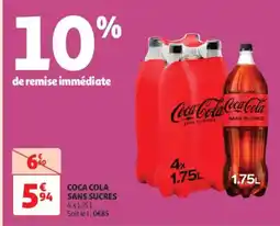 Auchan Supermarché COCA COLA Sans sucres offre