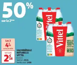 Auchan Supermarché VITTEL Eau minérale naturelle offre