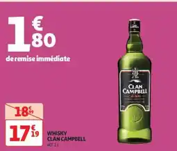 Auchan Supermarché CLAN CAMPBELL Whisky 40° offre