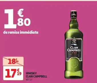 Auchan Supermarché CLAN CAMPBELL Whisky 40° offre