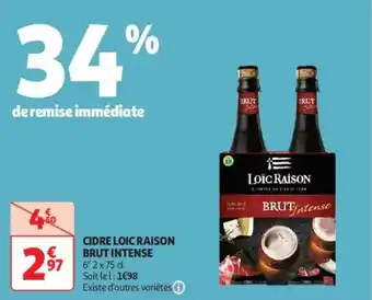 Auchan Supermarché LOIC RAISON Cidre brut intense offre