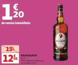 Auchan Supermarché NÉGRITA Rhum offre