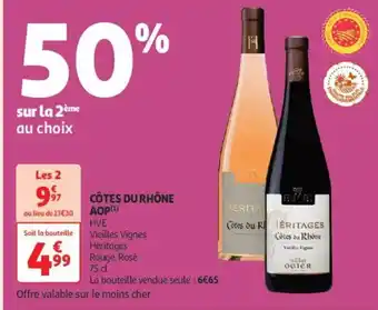 Auchan Supermarché Côtes du rhône aop offre