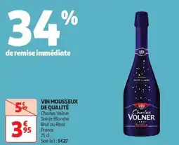 Auchan Supermarché CHARLES VOLNER Vin mousseux de qualité offre