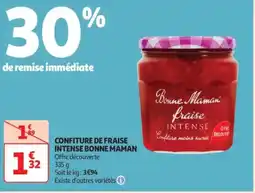 Auchan Supermarché BONNE MAMAN Confiture de fraise intense offre