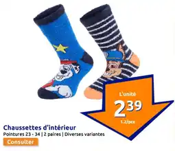 Action Chaussettes d'intérieur offre