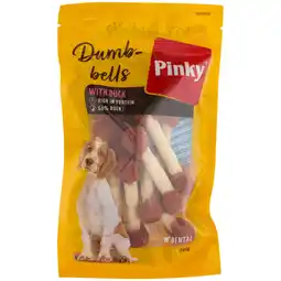 Action Bâtonnets à mâcher pour chien Pinky Duck Dumbbells offre