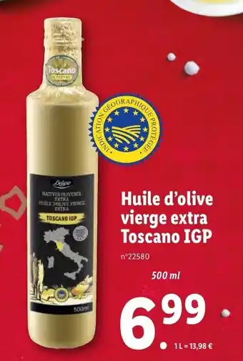 Lidl Huile d'olive vierge extra toscano IGP offre