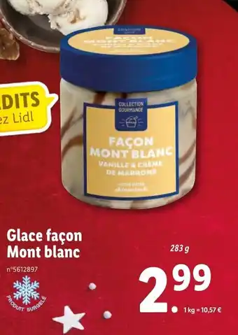 Lidl Glacé façon mont blanc offre