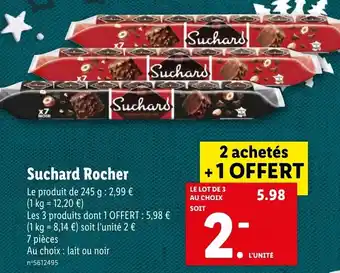 Lidl Suchard rocher offre