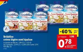 Bridélice crème légère semi épaisse