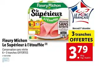 Lidl Fleury michon le supérieur à l'étouffée offre