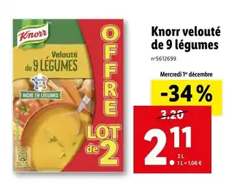 Knorr velouté de 9 légumes