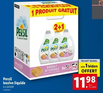 Lidl Persil lessive liquide offre