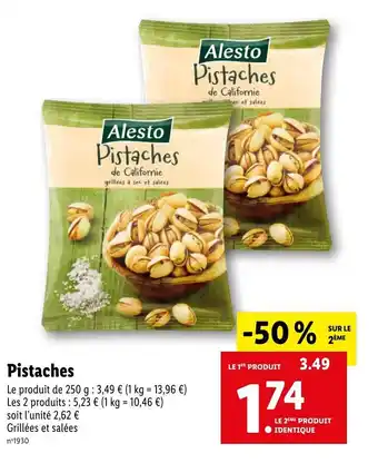 Lidl Pistaches offre
