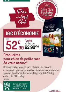 Botanic Sa vraie nature Croquettes pour chien de petite race offre