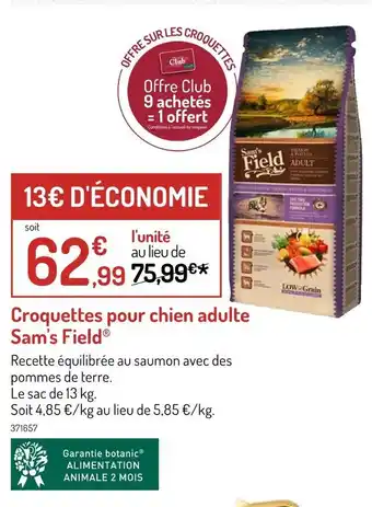 Botanic Sam's Field Croquettes pour chien adulte offre