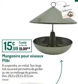 Botanic Plibi Mangeoire pour oiseaux offre