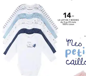 Stokomani MES PETITS CAILLOUX Le lot de 7 bodies offre