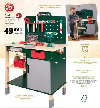 Lidl Établi pour enfant offre