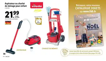 Lidl Aspirateur ou chariot de ménage pour enfant offre
