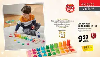 Lidl Jeu de calcul ou de logique en bois offre