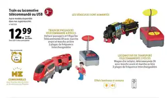 Lidl Train ou locomotive télécommandé ou USB offre