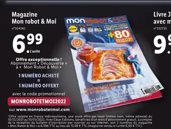 Lidl Magazine mon robot & moi offre