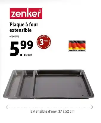 Lidl Plaque à four extensible offre