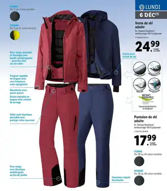 Lidl Veste de ski adulte offre